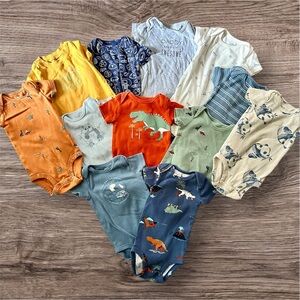 Bundled 12 Baby Boy Carter’s Onesies